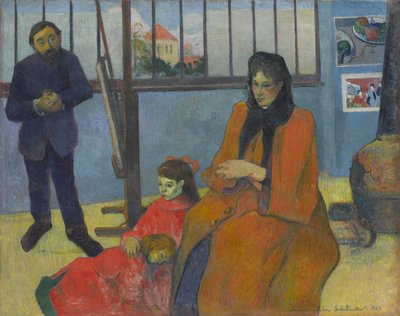 Het atelier van Schuffenecker, of De familie Schuffenecker door Paul Gauguin